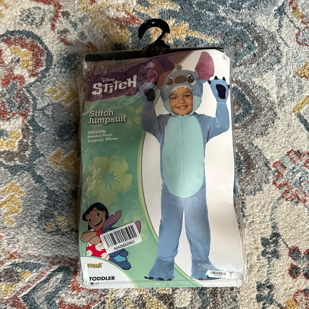 Disney 2T Stitch Blue Costume for Kids
